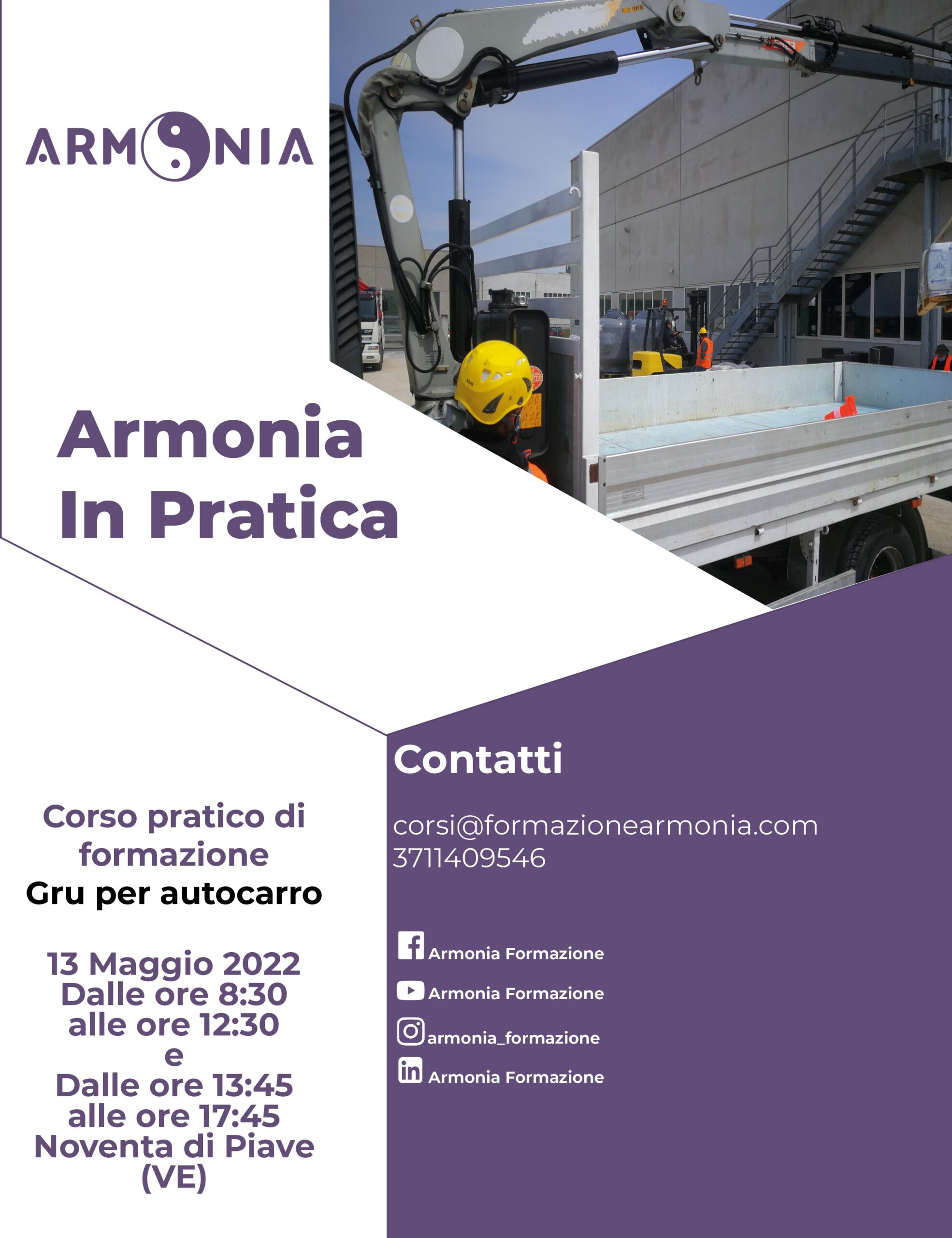 volantino formazione armonia gru autocarro